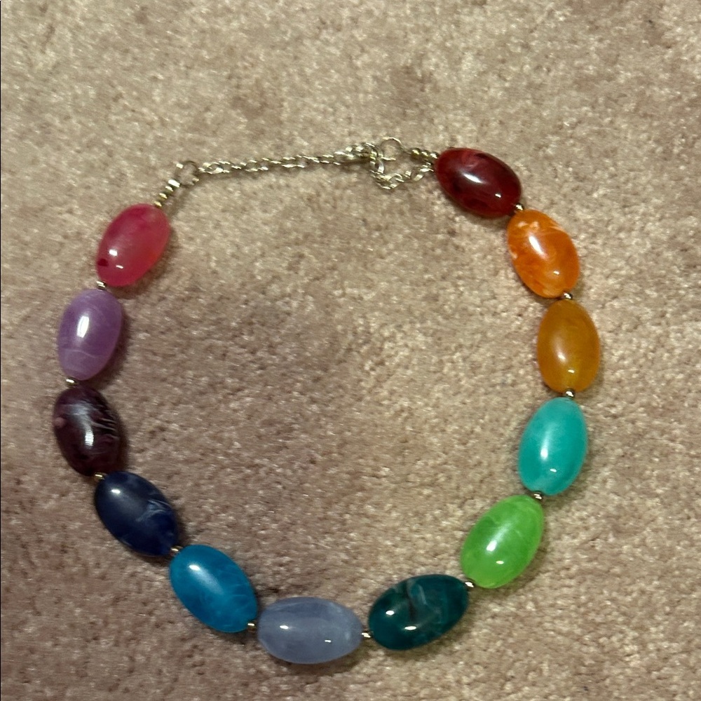 Multicolor Gemstone short necklace